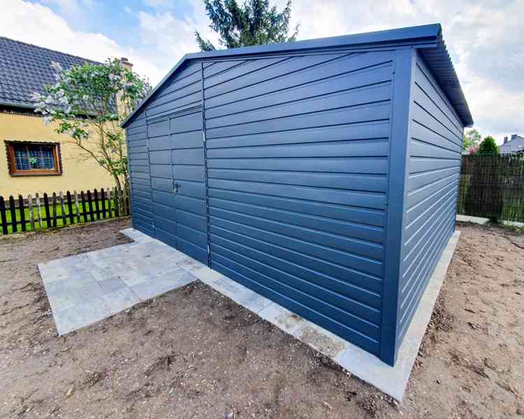  Zahradní domek 5x4m -  Dvoukřídlá vrata- Antracit -  TS723 - foto 3