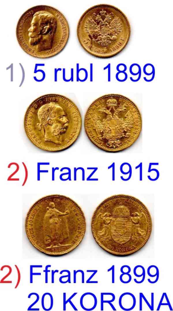 Zlaté mince 1899-1915 - foto 1
