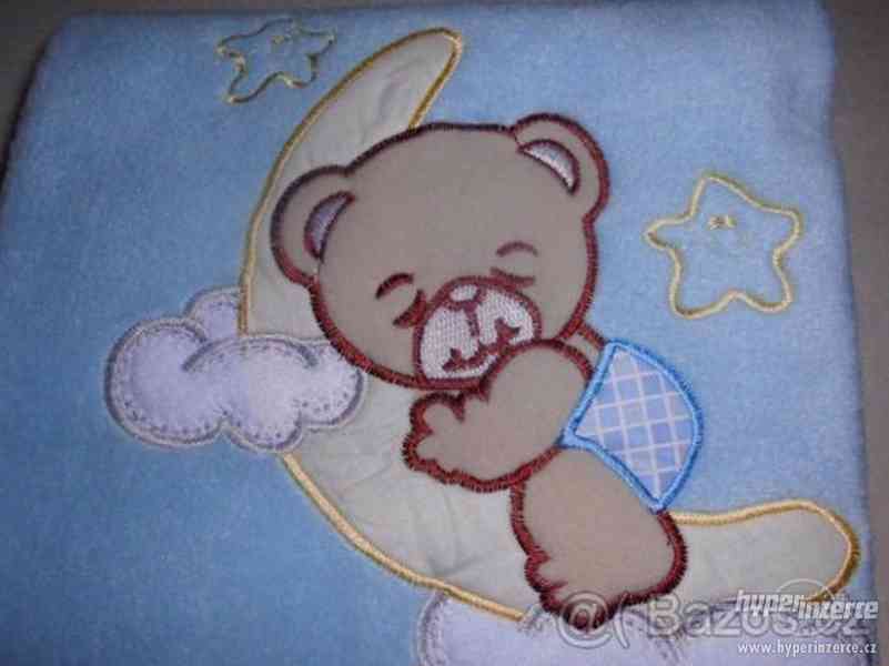Dětská deka s medvídkem-modrá - foto 3