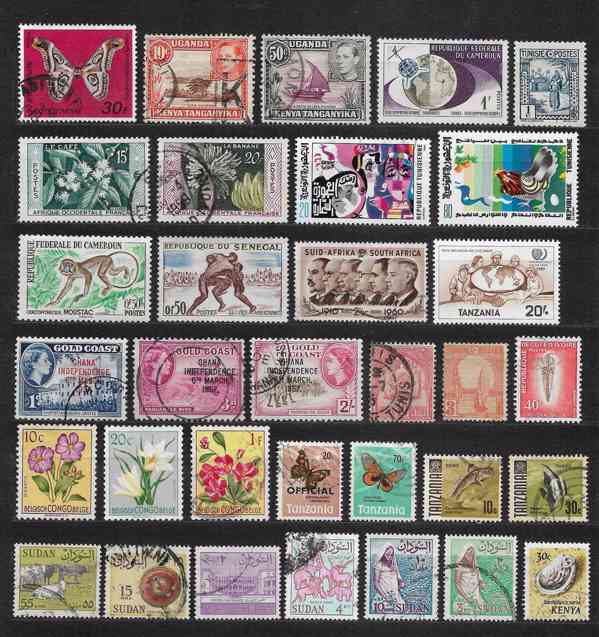 Afrika - poštovní známky pro sběratele - foto 3