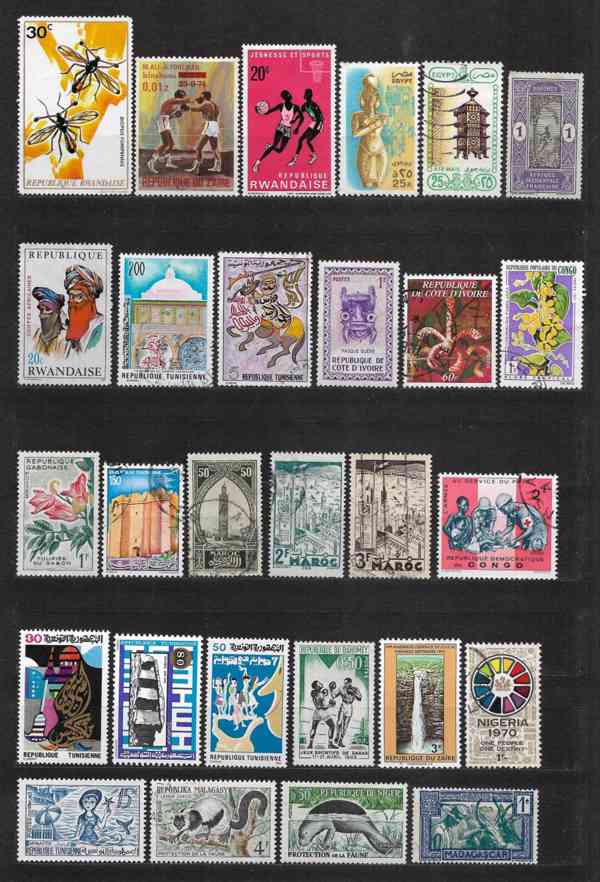 Afrika - poštovní známky pro sběratele - foto 1