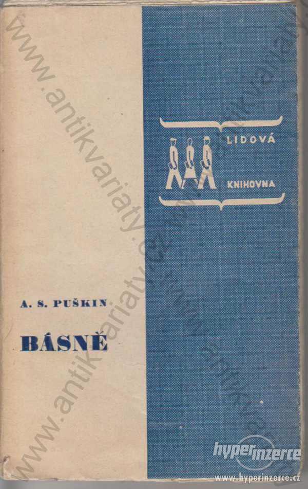 Básně  A.S. Puškin Lidová knihovna 1937 - foto 1