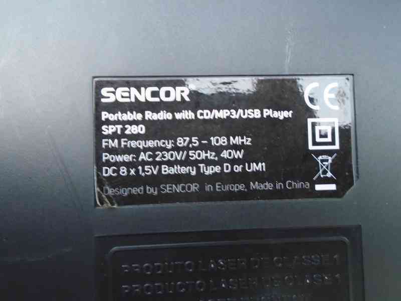 SENCOR SPT 280 Rádio s CD/USB/MP3 PC: 2600 Kč na opravu - foto 8