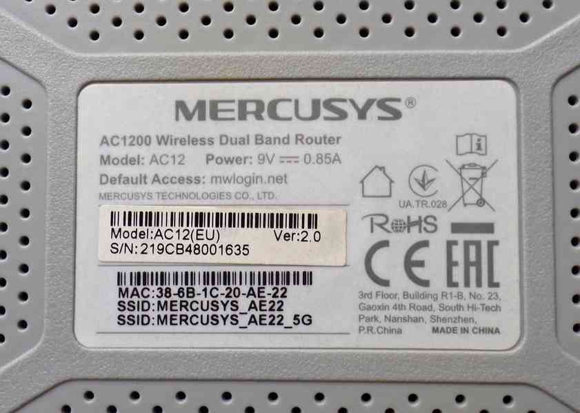 router Mercusys AC12 - foto 2
