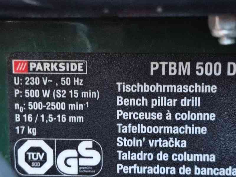 Prodám Stolní vrtačku Parkside PTBM 500 E5 - 500 W. S rozsah - foto 4