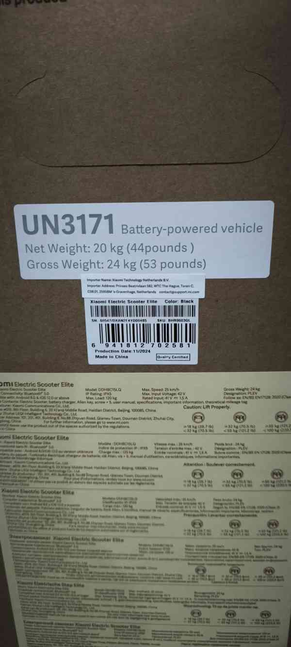 Nerozbalený elektro koloběžka Xiaomi Electric Scooter Elite - foto 4