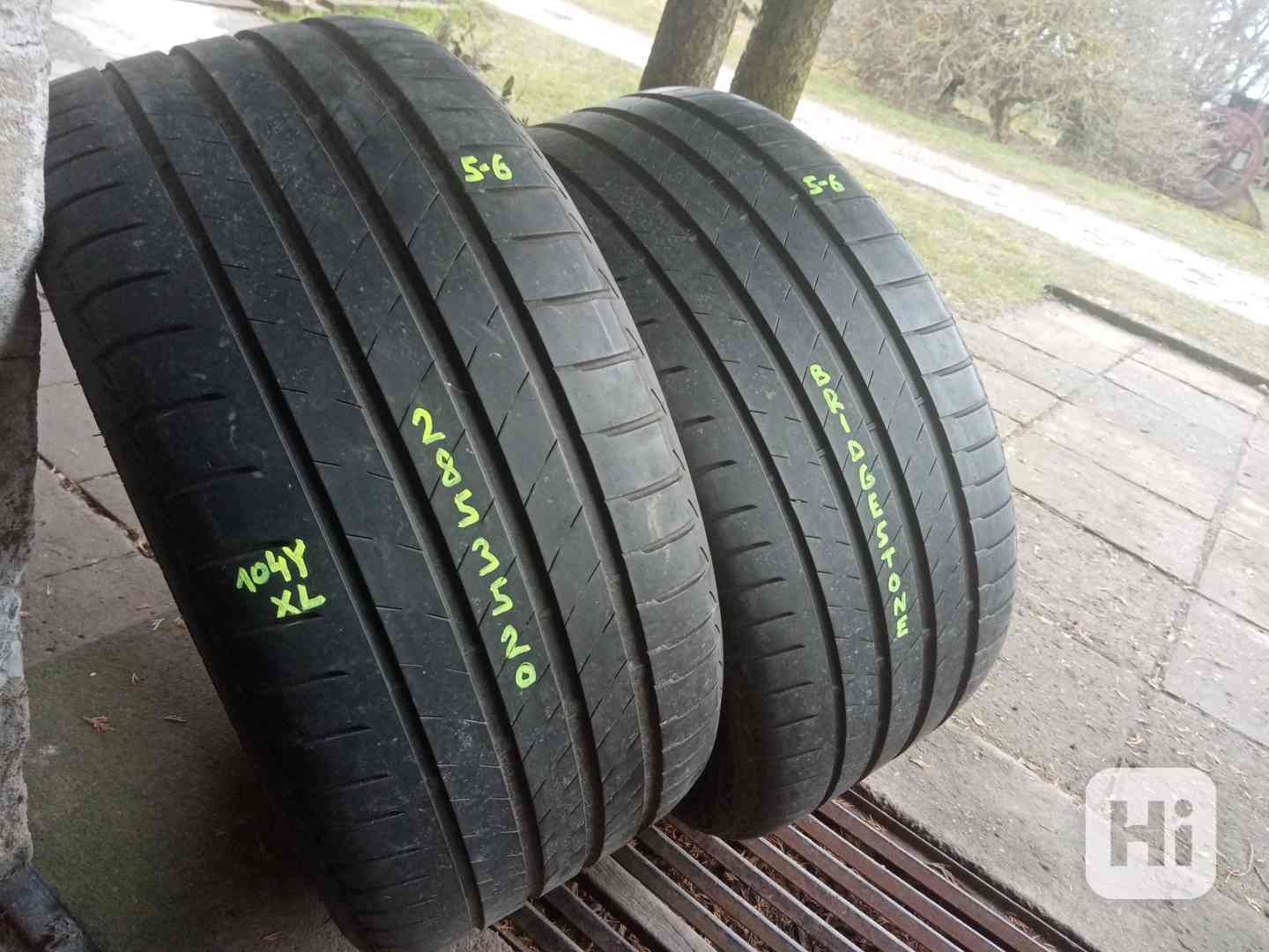 Letní pneu 2kusy 285/35/20 vzorek 80% BRIDGESTONE - dobírka - foto 1