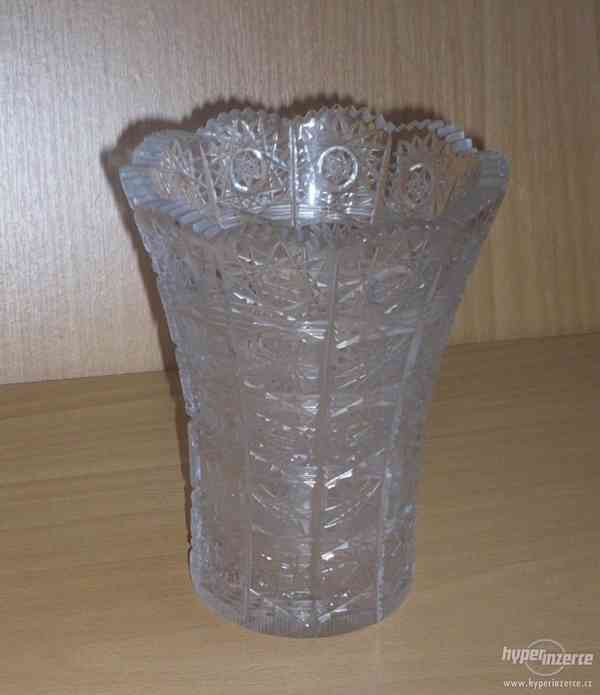 Skleněná váza 15cm zdobená - foto 1