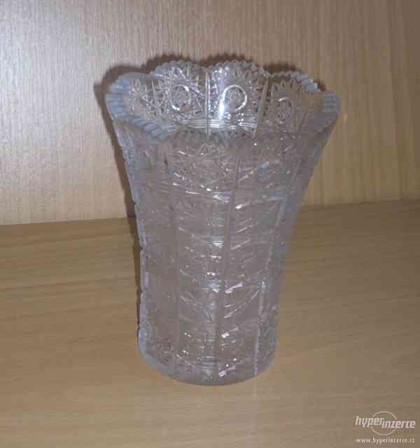 Skleněná váza 15cm zdobená - foto 2