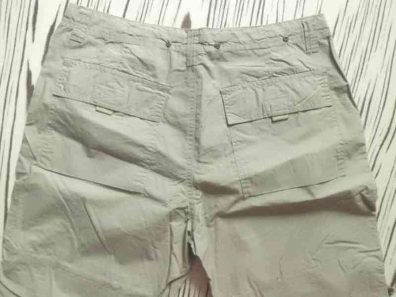 FR.SKY pěkné nové šedé kalhoty - kapsáče XL /pas 84cm/ - foto 4