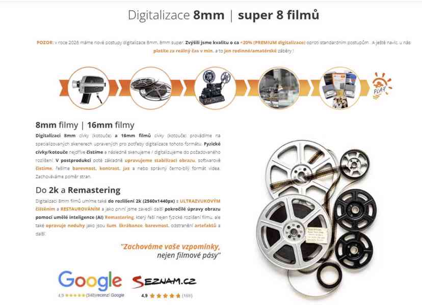 Digitalizace 8mm film kotoučů - foto 5
