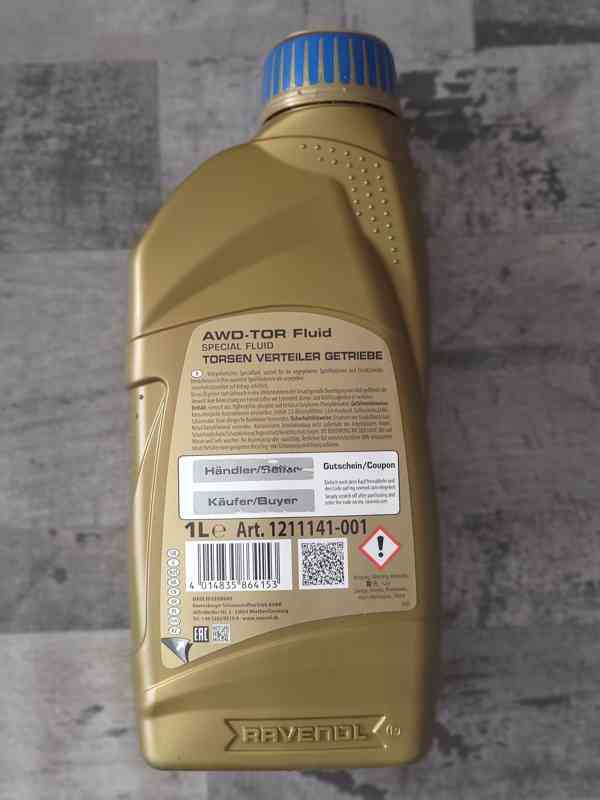 Převodový olej Ravenol AWD-TOR Fluid, 1L  - foto 2