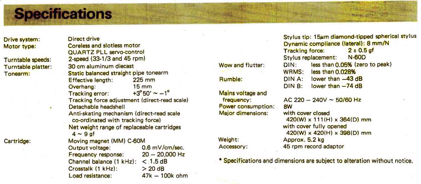 Poloautomatický gramofon TOSHIBA SR-D33 - foto 2