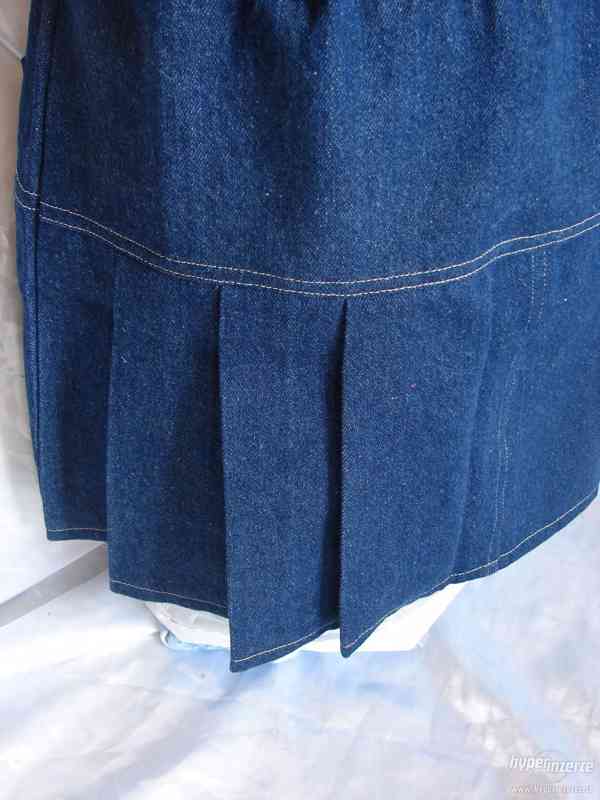 Těhotenská  sukýnka džínová se sklady na zimu- jaro - foto 3