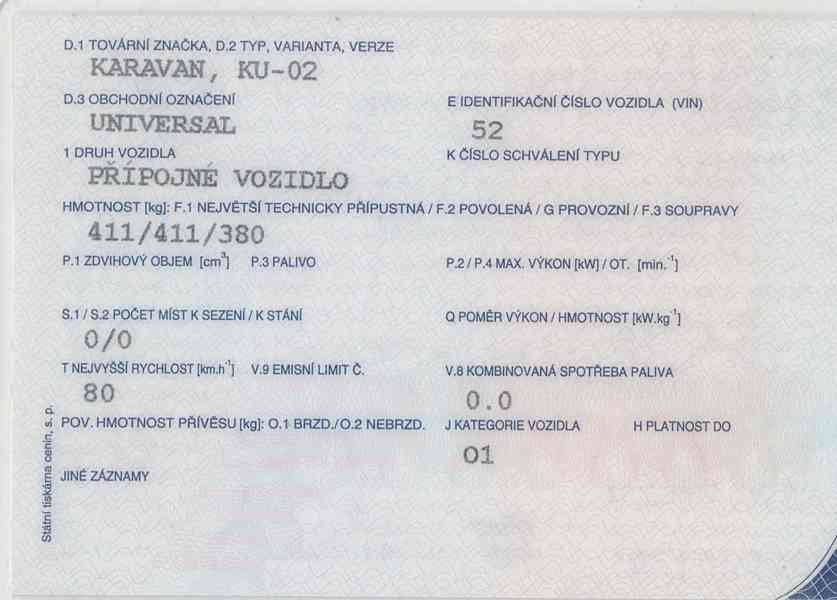 Karavan skládací veterán, nová STK do roku 2030.  - foto 12