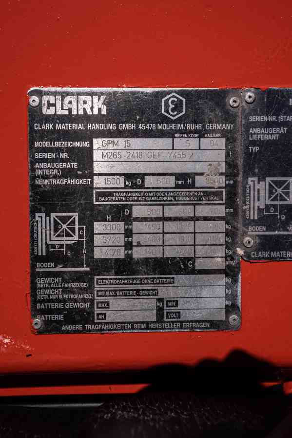 Vysokozdvižný vozík Clark GPM 15 - foto 8