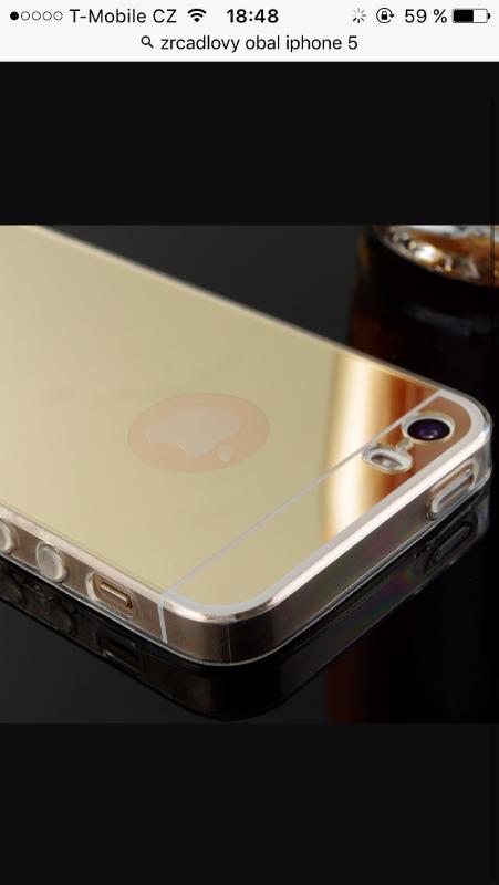 Zlatý gumový obal Iphone 5 / 5s / SE - foto 1