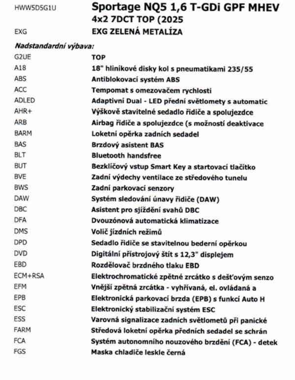 KIA Sportage 1,6T-GDI MHEV 7DCT  ČR 1majitel  117kw - foto 5