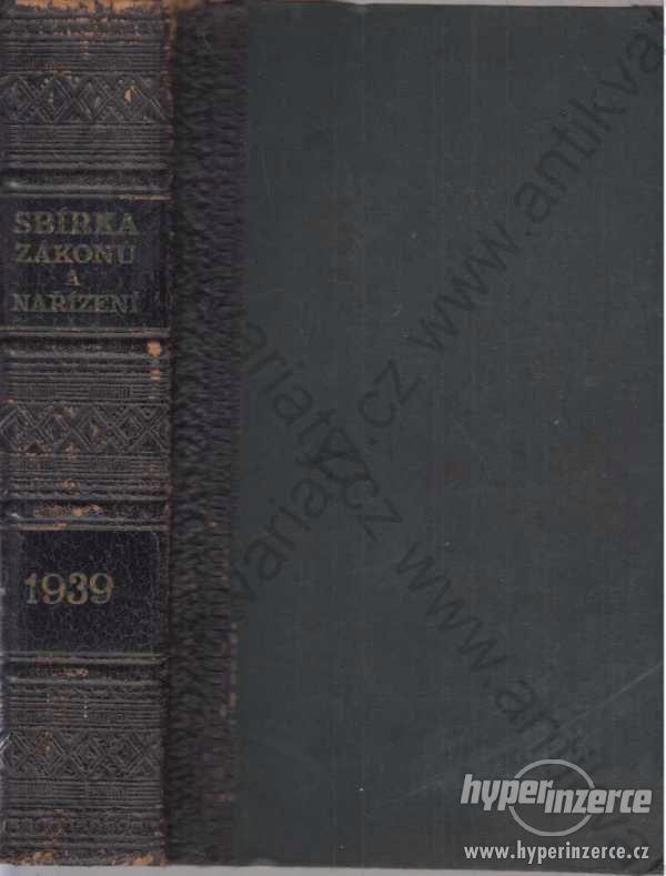 Sbírka zákonů a nařízení 1939 - foto 1