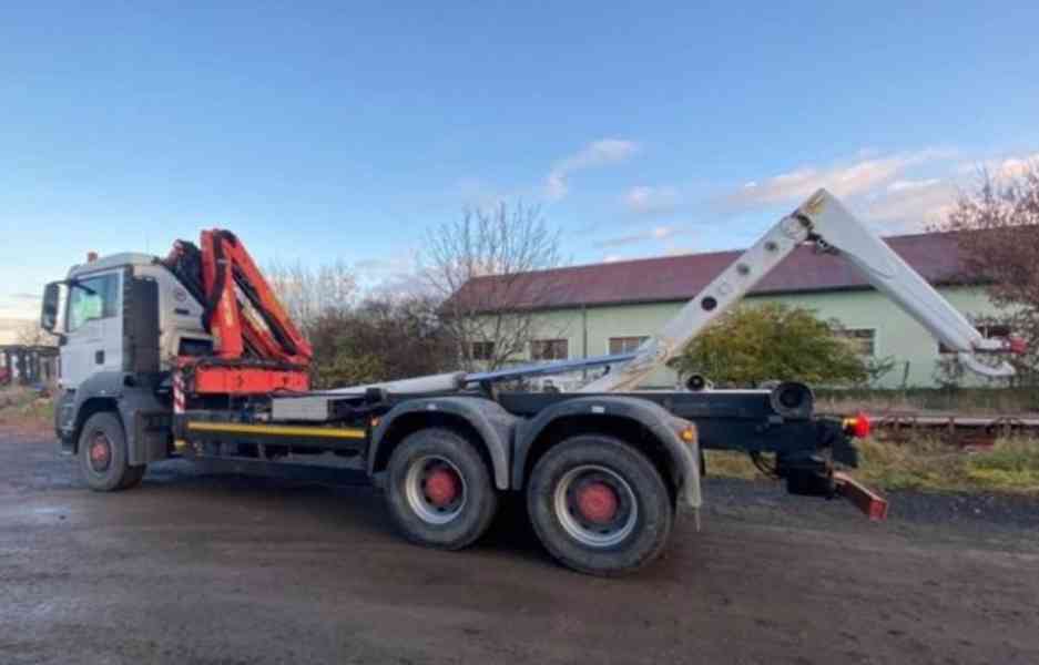 6x6 MAN hák+HR Palfinger kontejener s jeřábem - foto 2
