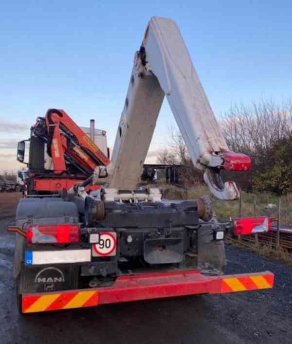 6x6 MAN hák+HR Palfinger kontejener s jeřábem - foto 3