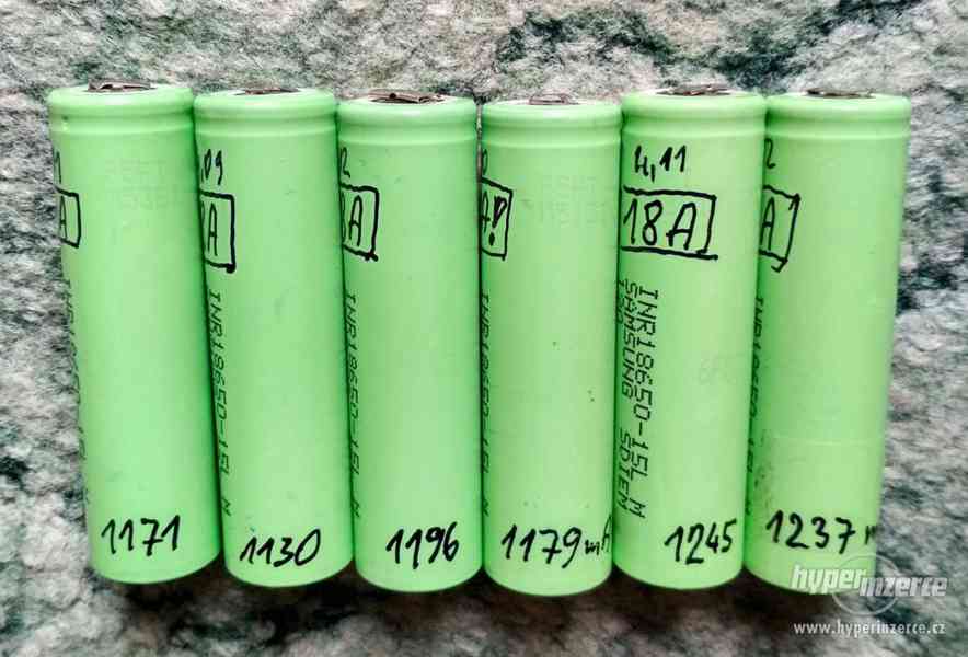 otestované baterie Li-Ion 18650, 18A INR18650-15L a další - foto 3