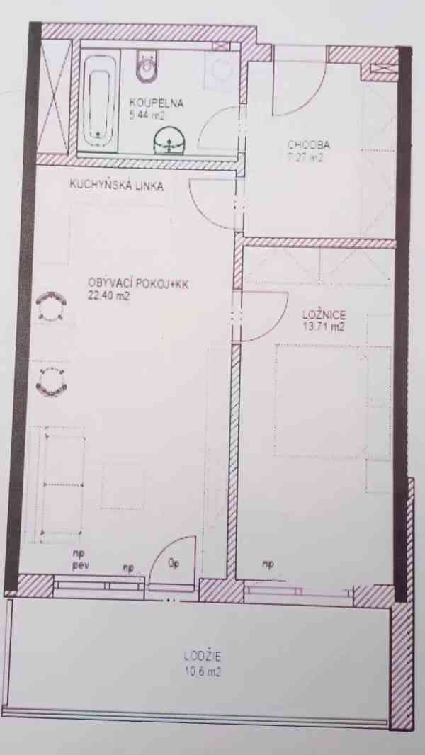 Pronájem bytu 2+kk 60 m² - foto 8