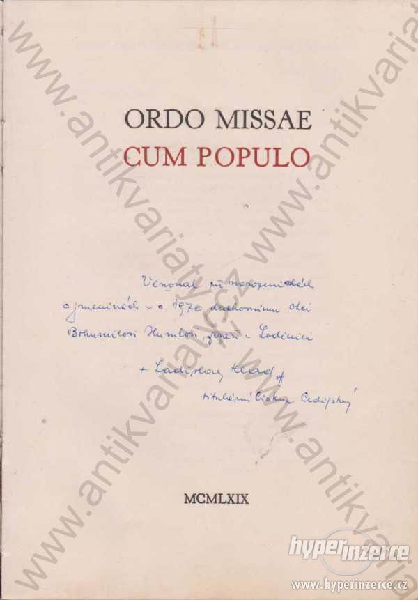 Ordo Missae Cum Populo 1969 Čes. katolická Charita - foto 1