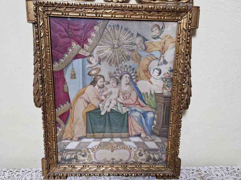 Krásný klasicistní malovaný Obraz Koláž - foto 3