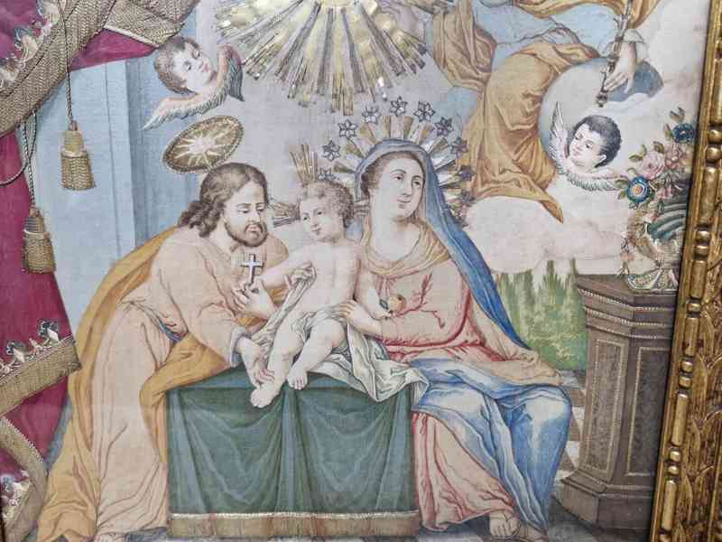 Krásný klasicistní malovaný Obraz Koláž - foto 4