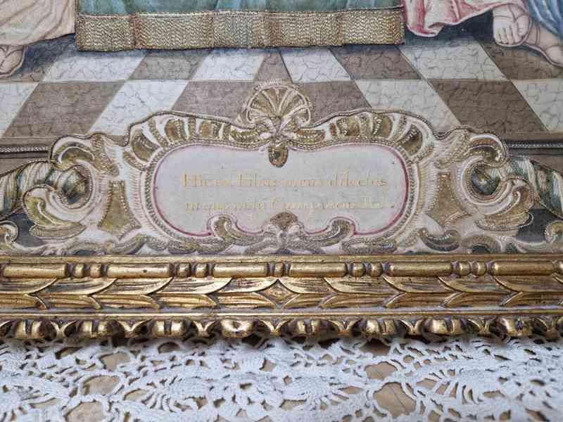 Krásný klasicistní malovaný Obraz Koláž - foto 5