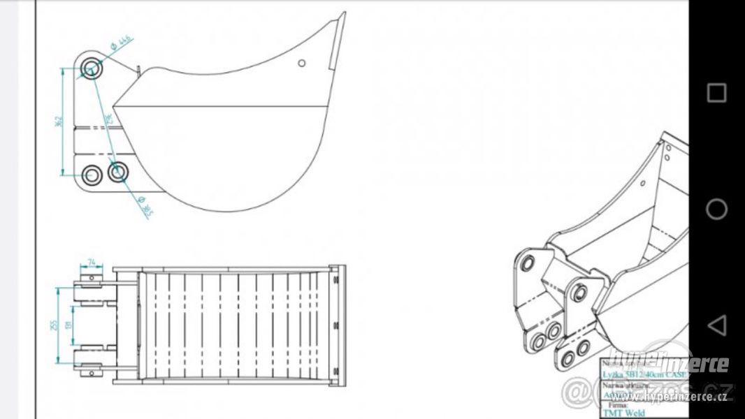 Svahovací lopata hydraulická - foto 3