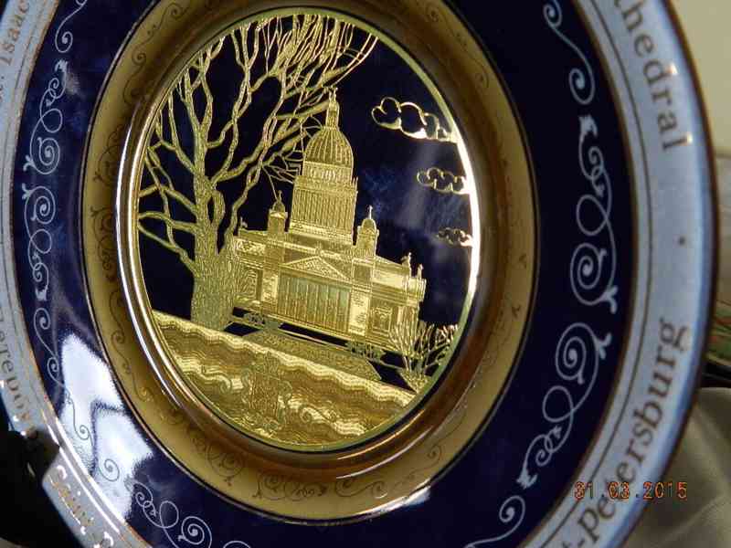 Luxusní dekorační talíř Rusko Saint Petersburg - foto 4