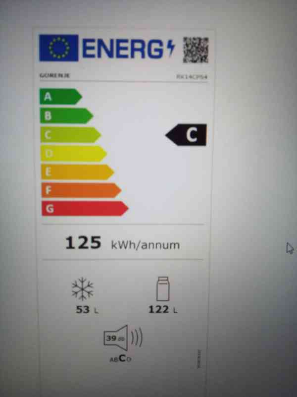 Nová lednice s mrazákem Gorenje - stříbrná, úzká - foto 3
