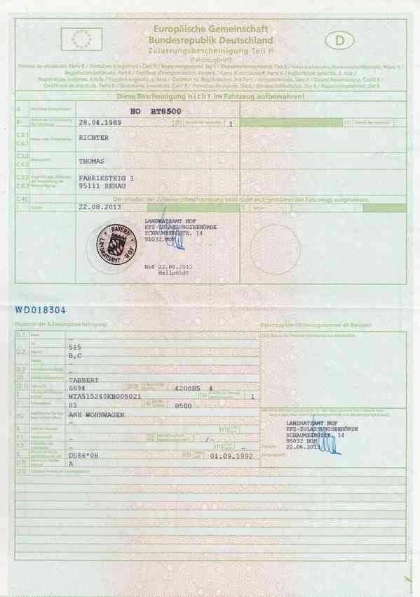 Pěkný Tabbert 515, kompletní Německé doklady, lze přihlásit. - foto 14