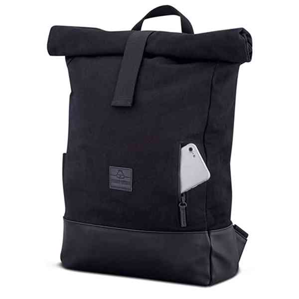 Johnny Urban - Unisex plátěný batoh Roll Top černé barvy.  V - foto 2