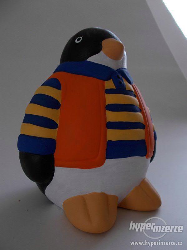 keramická kasička tučňák, poštovné zdarma. - foto 1