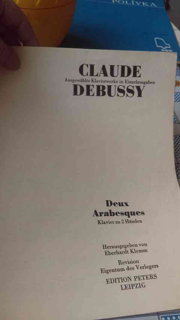 Noty pro klavír, piano, Claude Debussy - Dvě Arabesky, 1970 - foto 2