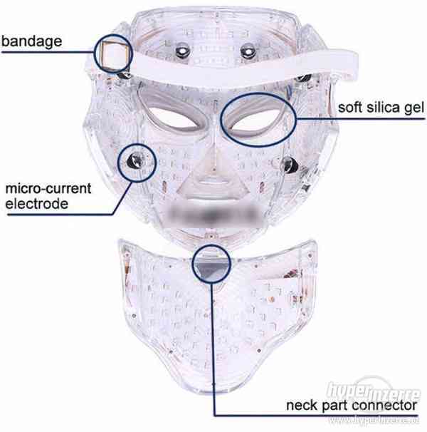 Rejuvenace -led lampa/maska na obličej a krk-7 LED - foto 4