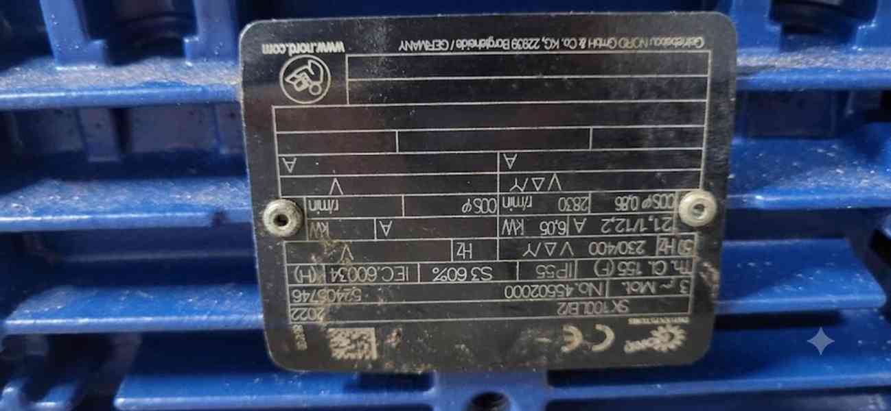 Elektromotor 6kW - 230 / 400 V - 2830 ot/min. - foto 3