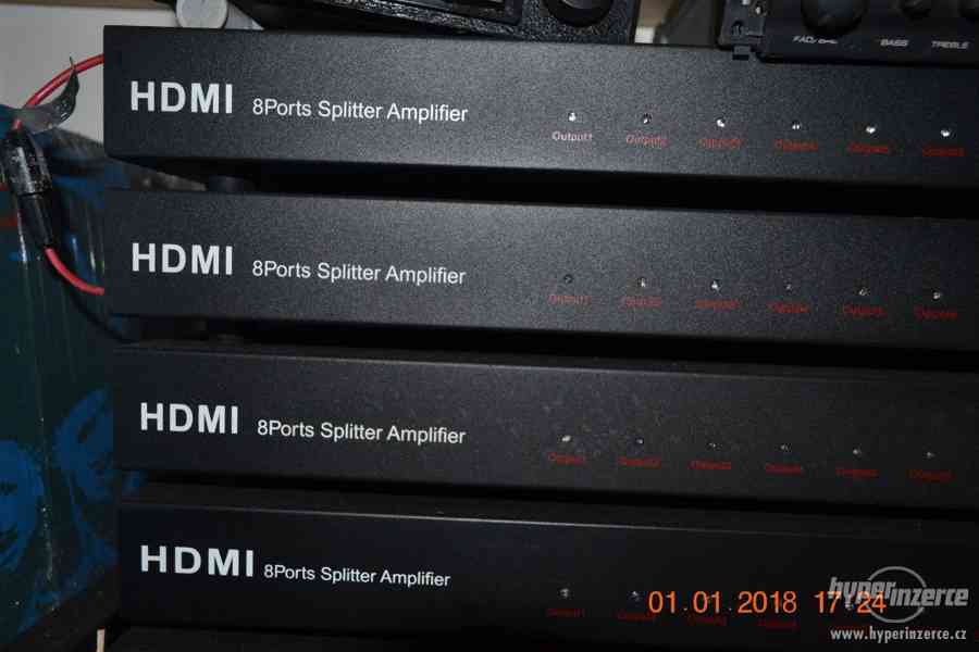 4ks HDMI splitter 1/8 porty NOVÝ a odzkoušený - foto 1