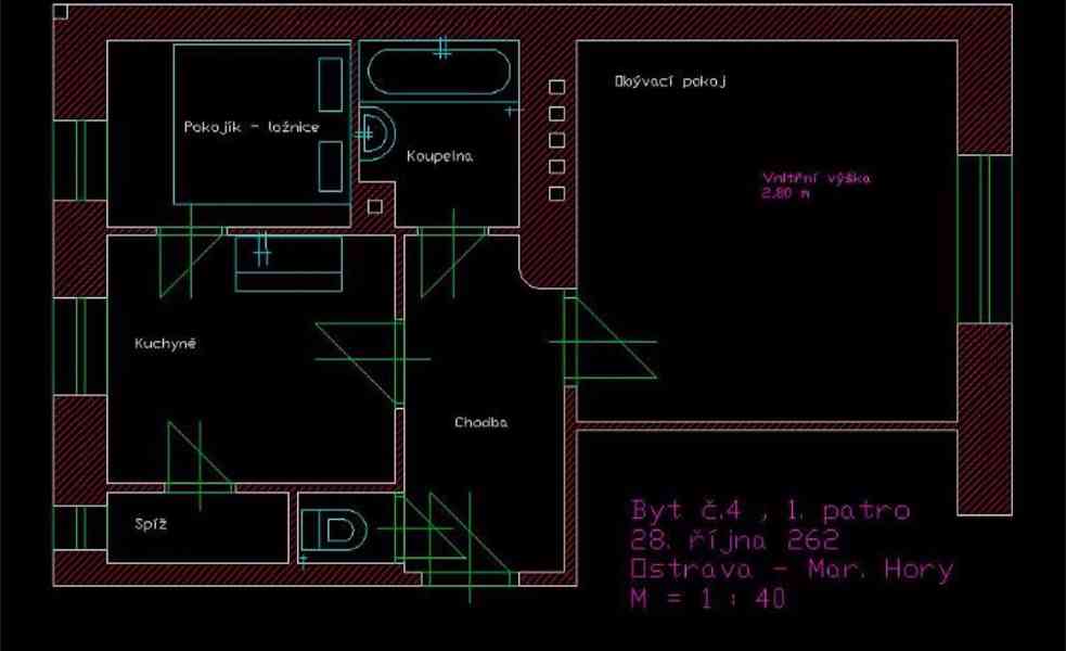 Pronájem bytu 2+1, 47 m2, 1. patro, Ostrava – Mariánské Hory - foto 7