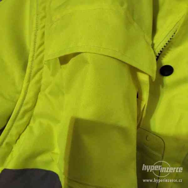 Reflexni bunda xl zateplena vodeodolna zimni i vesta i kapuc - foto 6