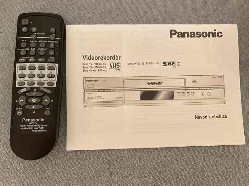 S-VHS video Panasonic, HIFI stero, 6 hlav, ovladač - foto 8
