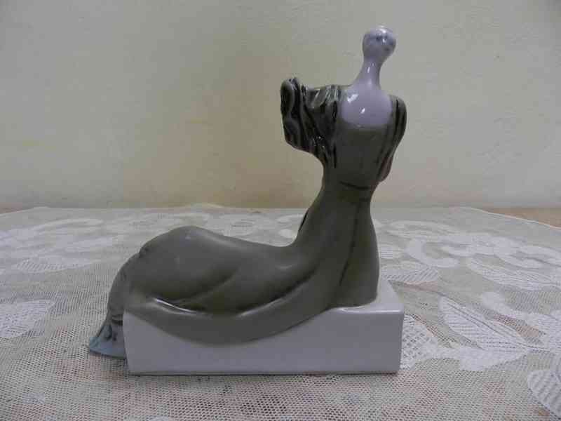 Porcelánová soška Mořská Panna Atelier Royal Dux Signováno - foto 5