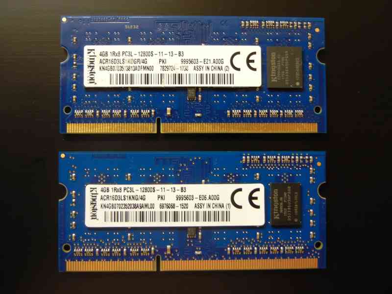 Kingston 2 x 4GB PC3L-12800S, DDR3, 1600Mhz - foto 3