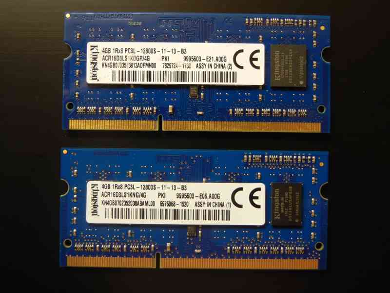 Kingston 2 x 4GB PC3L-12800S, DDR3, 1600Mhz - foto 4