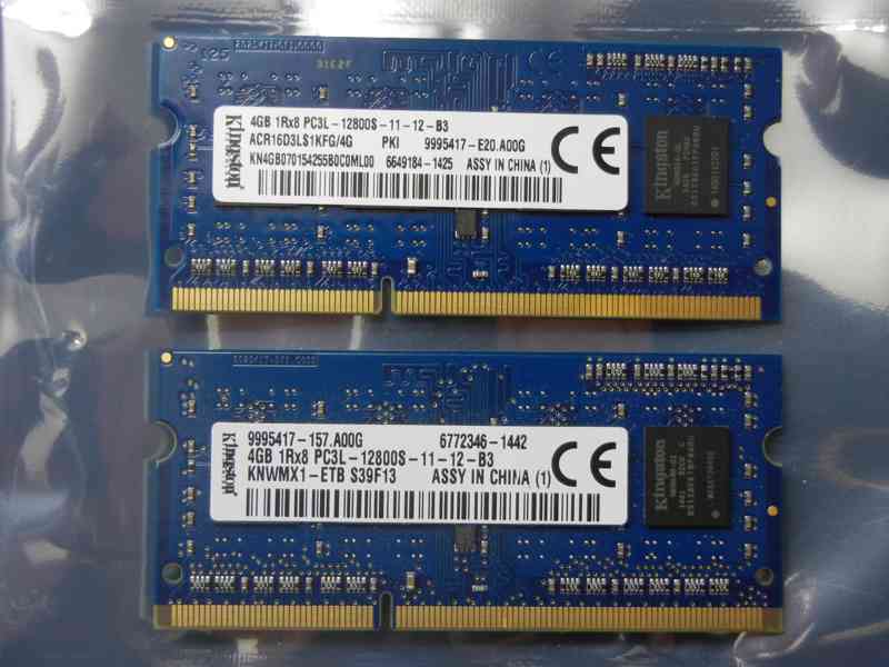 Kingston 2 x 4GB PC3L-12800S, DDR3, 1600Mhz - foto 2