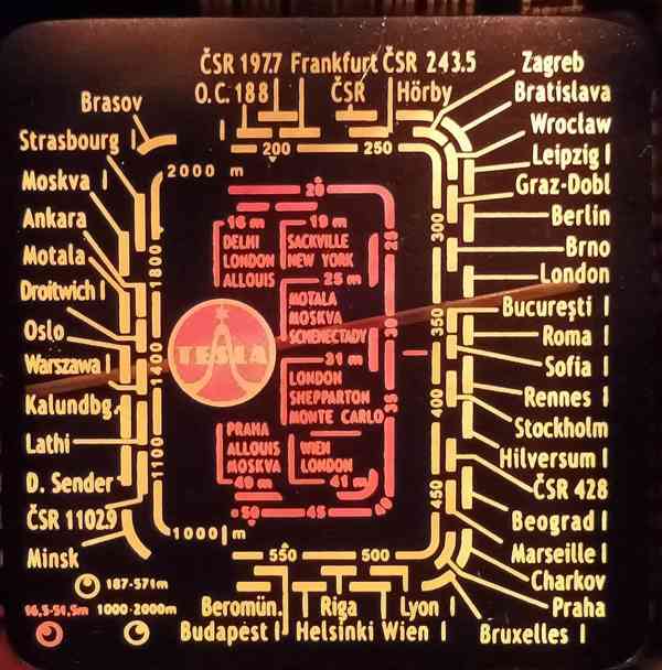 Starožitné rádio Tesla Talisman 308U, hnědá skříňka, 1953 - foto 6