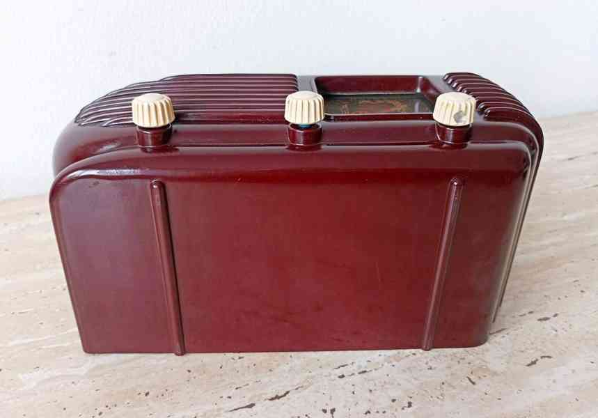 Starožitné rádio Tesla Talisman 308U, hnědá skříňka, 1953 - foto 8